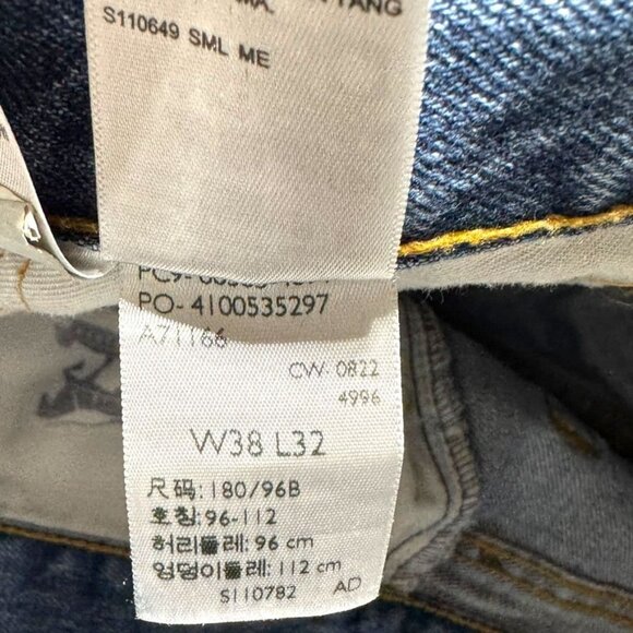 Levi's 505 Straight Cut Jeans Blue Size 38 x 32 - Picture 3 of 10